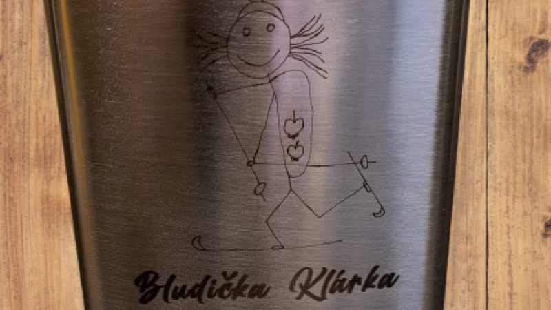 Nerezová placatka s gravírováním